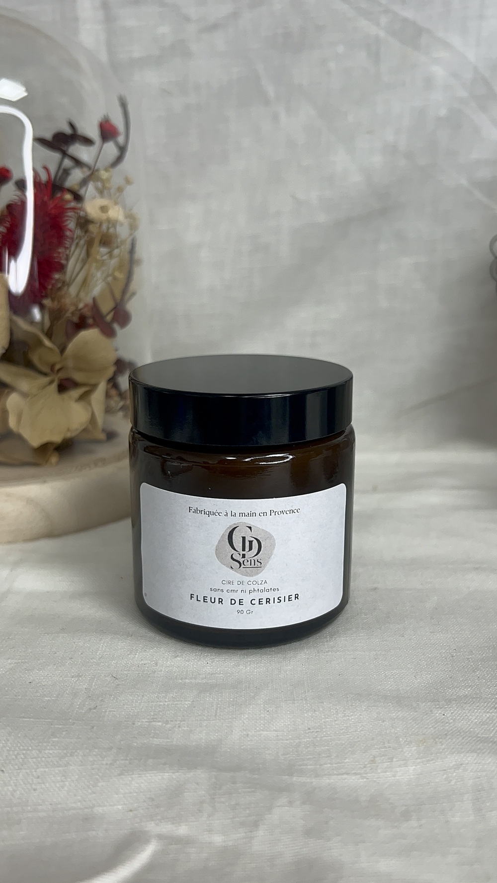 bougie en pot ambré Eclat 90 gr